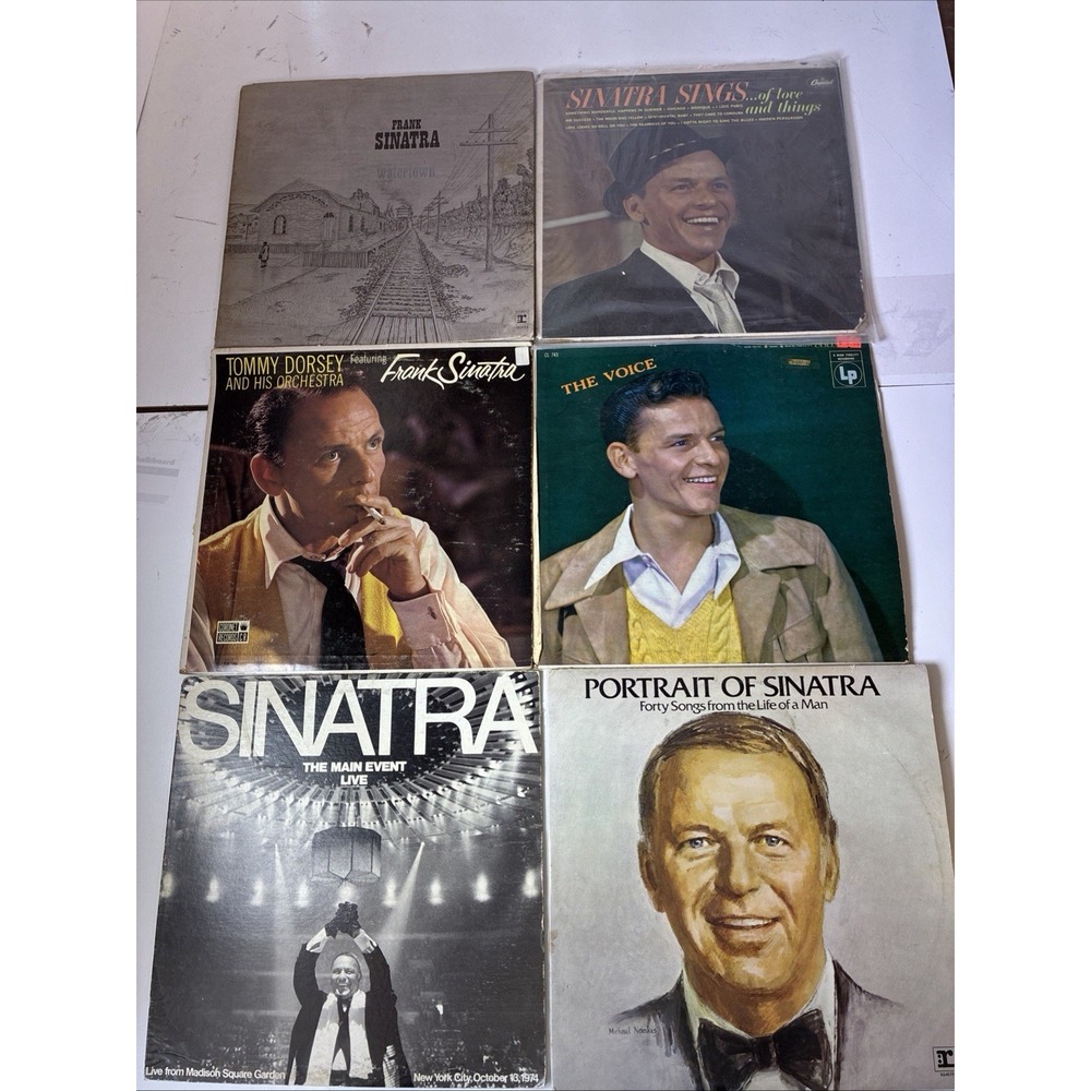 Vintage Frank Sinatra Vinyl Record Lot - 6 LP Cleaned (P1)